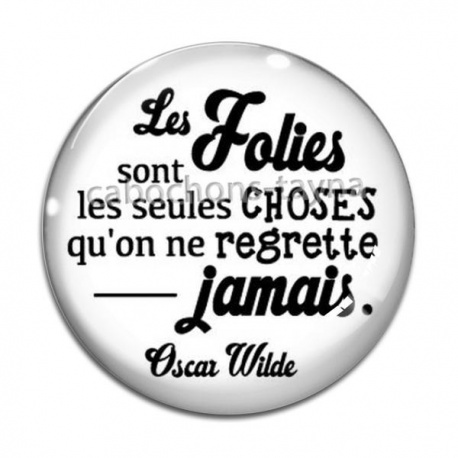 Cabochon Verre - les folies sont les seules choses 