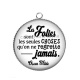 Pendentif Cabochon Argent - les folies sont les seules choses 
