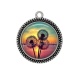 Pendentif Cabochon Argent - fleur de pissenlit