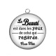 Pendentif Cabochon Argent - la beauté est dans les yeux