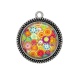 Pendentif Cabochon Argent - spirale