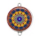 Connecteur Cabochon Argent - mandala