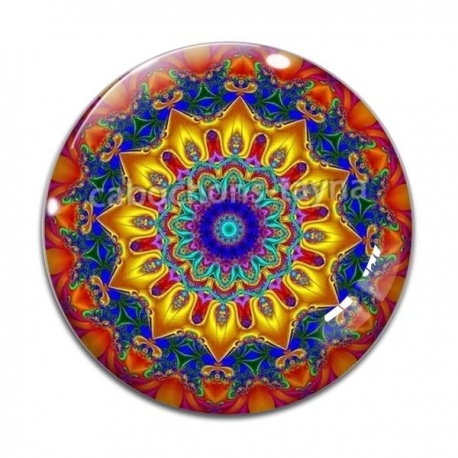 Cabochon Verre - fleur