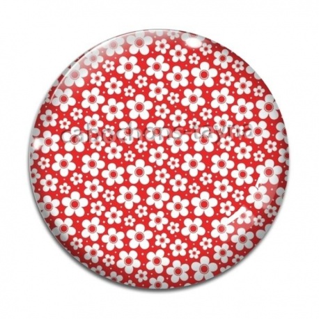 Cabochon Verre -  fleur