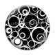 Cabochon Verre - rond spirale