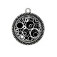 Pendentif Cabochon Argent - rond spirale