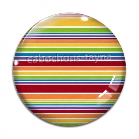 Cabochon Verre - rayure