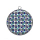 Pendentif Cabochon Argent - pois