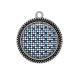 Pendentif Cabochon Argent - pois