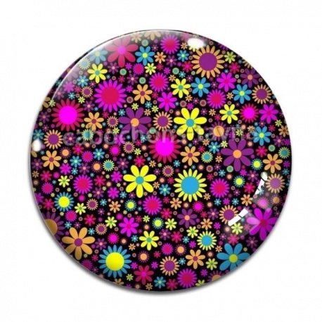 Cabochon Verre - fleur