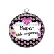 Pendentif Cabochon Argent - super aide soignante