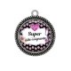 Pendentif Cabochon Argent - super aide soignante