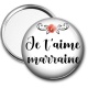 Miroir de poche - je t'aime marraine
