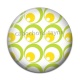 Cabochon Résine - rond fond année 80