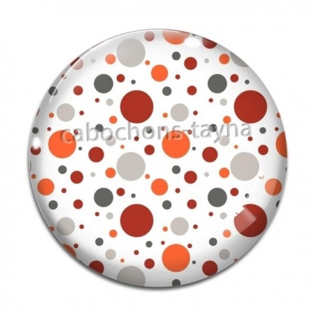 Cabochon Verre - pois rond