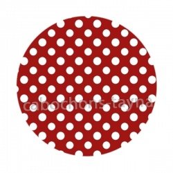 pois blanc sur fond rouge