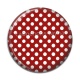 Cabochon Résine - pois blanc sur fond rouge