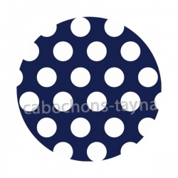 pois blanc sur fond bleu marine