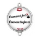 Connecteur Cabochon Argent - connasse 1 jour connasse toujours
