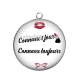 Pendentif Cabochon Argent - connasse 1 jour connasse toujours