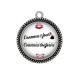 Pendentif Cabochon Argent - connasse 1 jour connasse toujours
