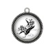 Pendentif Cabochon Argent - plume