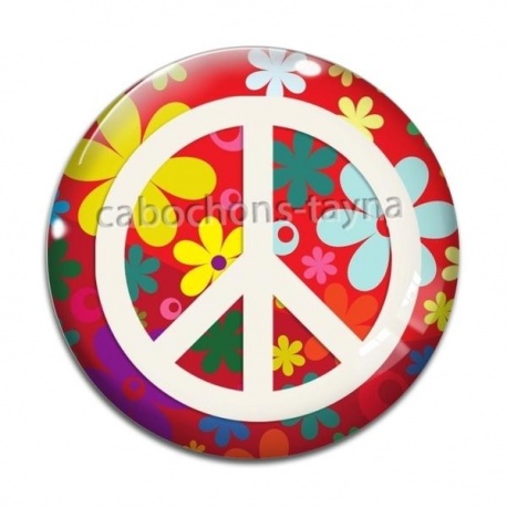Cabochon Verre - peace