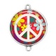 Connecteur Cabochon Argent - peace