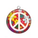 Pendentif Cabochon Argent - peace