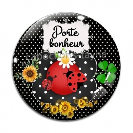 Cabochon Verre - porte bonheur