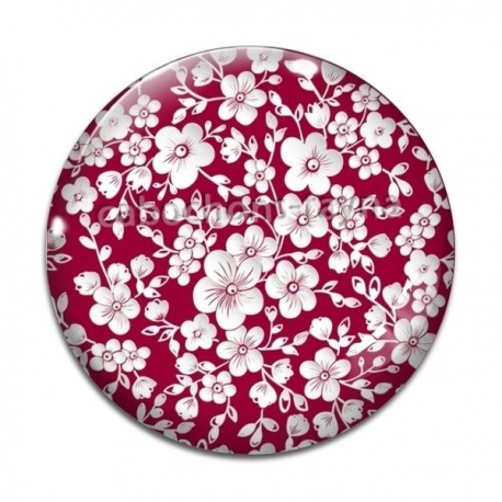 Cabochon Verre - fleur