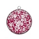Pendentif Cabochon Argent - fleur