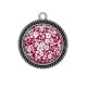 Pendentif Cabochon Argent - fleur