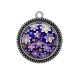 Pendentif Cabochon Argent - fleur