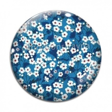 Cabochon Verre - fleur
