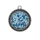 Pendentif Cabochon Argent - fleur