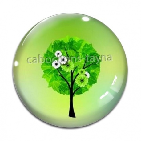 Cabochon Verre - Arbre