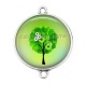 Connecteur Cabochon Argent - Arbre