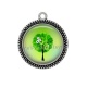 Pendentif Cabochon Argent - Arbre