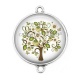 Connecteur Cabochon Argent - arbre de vie
