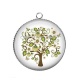 Pendentif Cabochon Argent - arbre de vie
