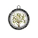 Pendentif Cabochon Argent - arbre de vie