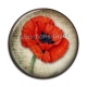 Cabochon Résine - coquelicot
