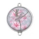 Connecteur Cabochon Argent - Danseuse