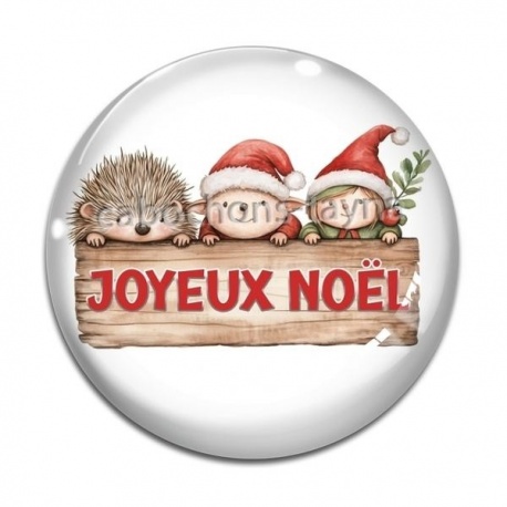 Cabochon Verre - joyeux noël