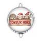 Connecteur Cabochon Argent - joyeux noël