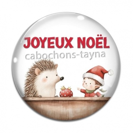 Cabochon Verre - joyeux noël
