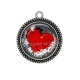 Pendentif Cabochon Argent - coeur