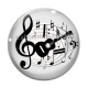 Cabochon Verre - guitare note de musique
