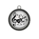 Pendentif Cabochon Argent - guitare note de musique